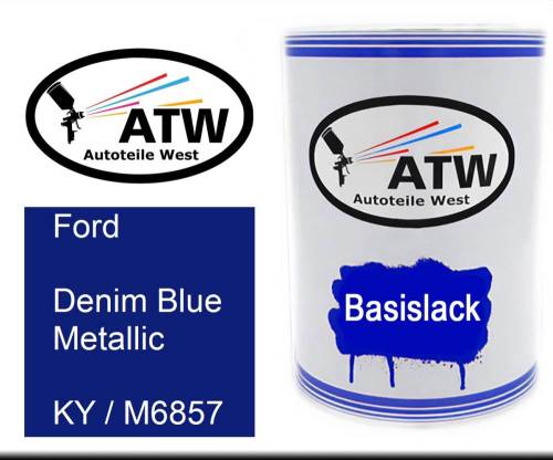 Ford, Denim Blue Metallic, KY / M6857: 500ml Lackdose, von ATW Autoteile West.